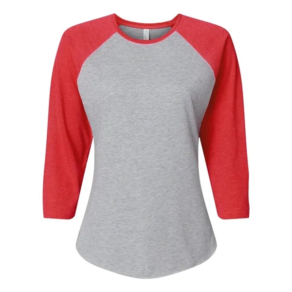 LAT Women's Fine Jersey 3/4 Sleeve Baseball T-Shirt, blank.... from ASI 84358 S&S Activewear