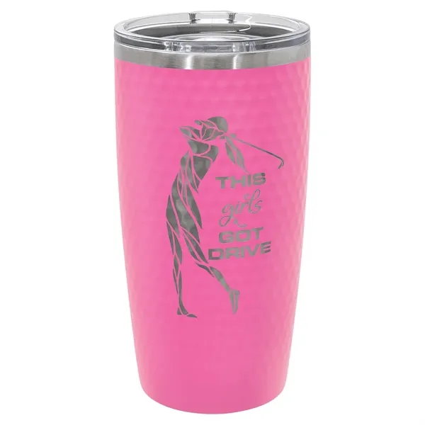 20 oz. dimpled golf tumbler with custom imprint and slider lid... from ASI 72657 Active Life Promo / Apres Ski Active Life