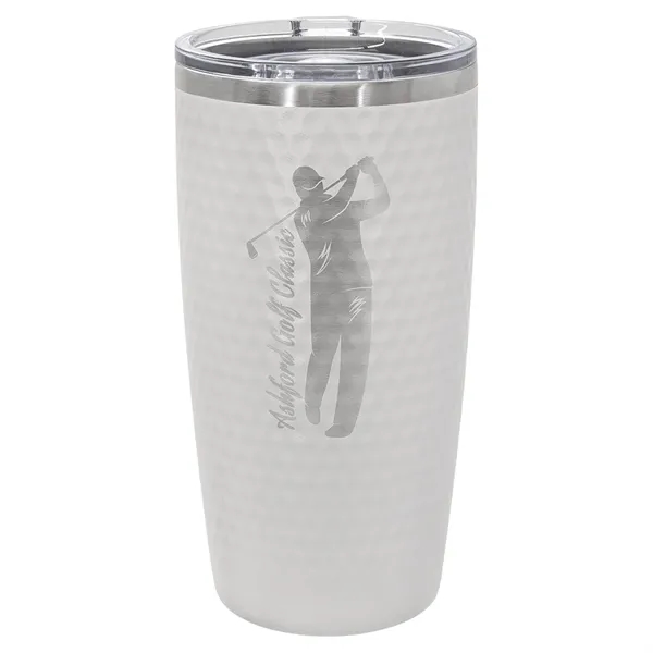20 oz. dimpled golf tumbler with custom imprint and slider lid... from ASI 72657 Active Life Promo / Apres Ski Active Life