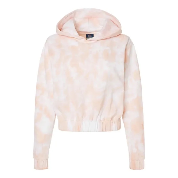 MV Sport Women's Sueded Fleece Tie-Dyed Crop Hooded Sweat...... from ASI 84358 S&S Activewear