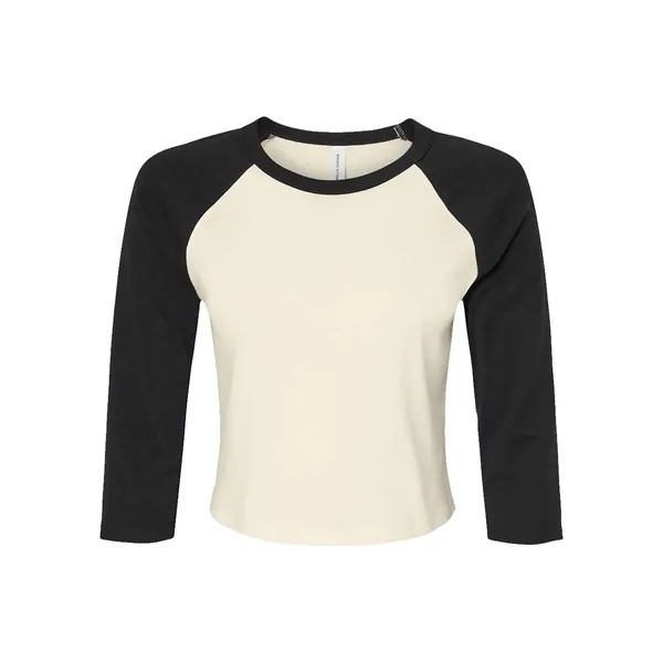 BELLA + CANVAS Women's Micro Rib 3/4 Raglan Sleeve Baby Tee... from ASI 84358 S&S Activewear