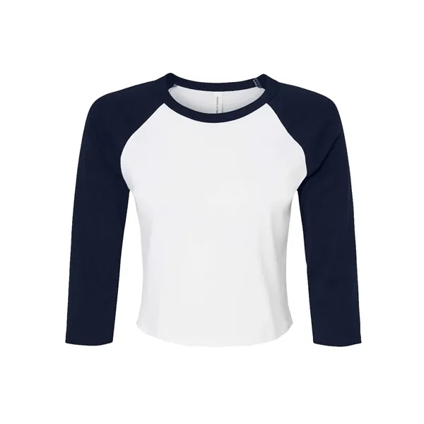 BELLA + CANVAS Women's Micro Rib 3/4 Raglan Sleeve Baby Tee... from ASI 84358 S&S Activewear