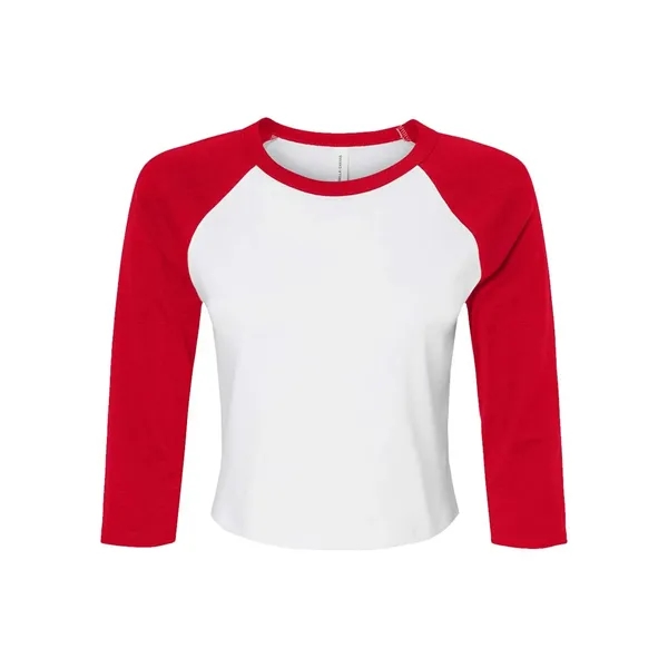 BELLA + CANVAS Women's Micro Rib 3/4 Raglan Sleeve Baby Tee... from ASI 84358 S&S Activewear