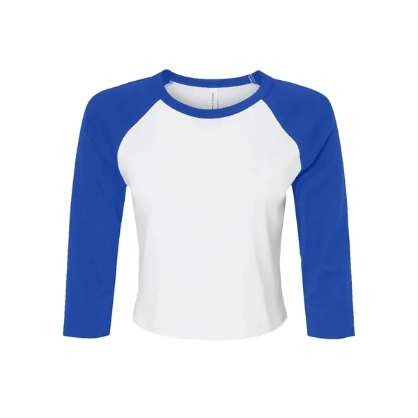 BELLA + CANVAS Women's Micro Rib 3/4 Raglan Sleeve Baby Tee... from ASI 84358 S&S Activewear