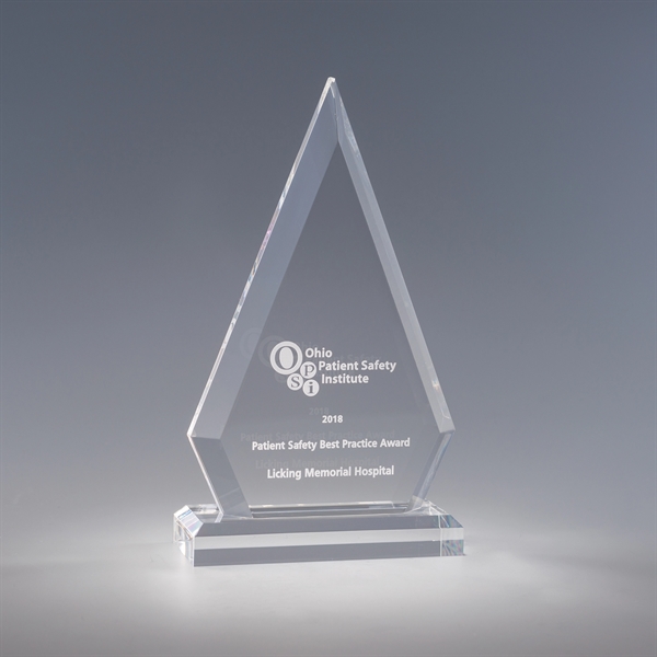 8.75" x 5" x 2" clear acrylic award with multi-dimensional shape... from ASI 62985 J. Charles