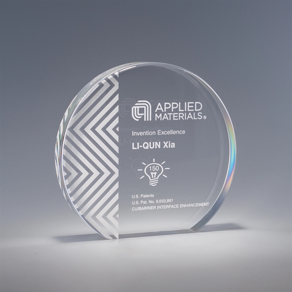 6.5" x 7" x 1.5" clear acrylic award with multi-dimensional shape... from ASI 62985 J. Charles
