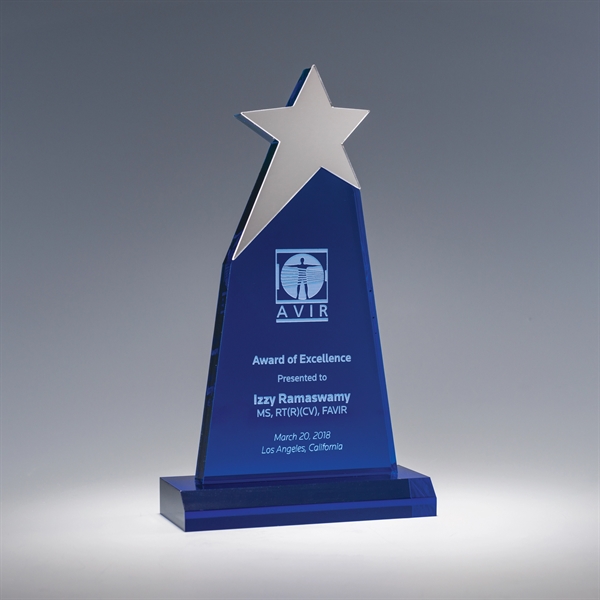 8.75" x 5" x 2" acrylic award with multi-dimensional shape in... from ASI 62985 J. Charles