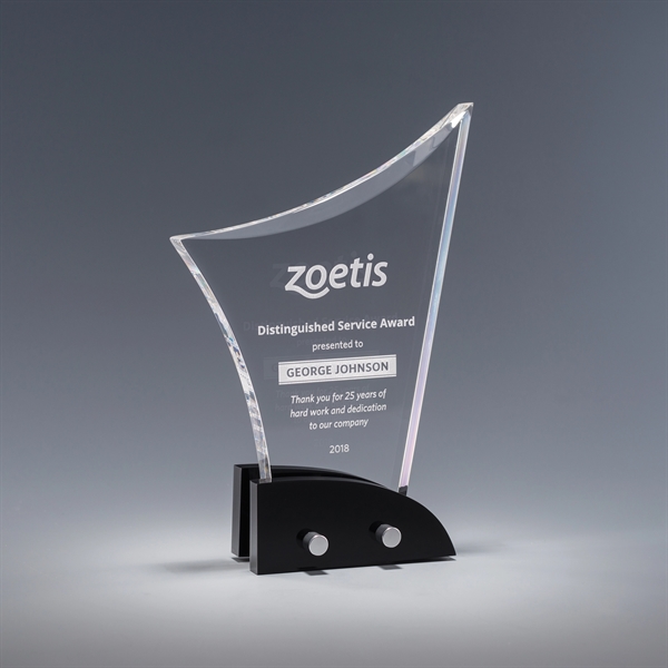 8" x 5.5" x 1.5" acrylic award with multi-dimensional shape in... from ASI 62985 J. Charles