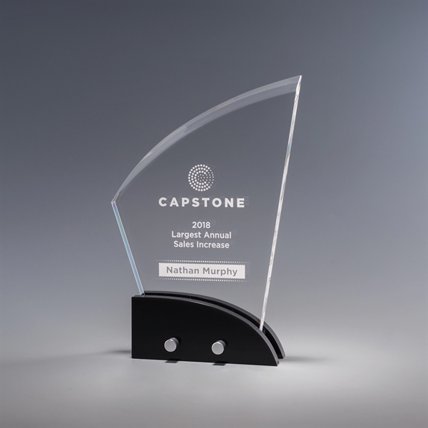 8.25" x 5.5" x 1.5" acrylic award with multi-dimensional shape in... from ASI 62985 J. Charles
