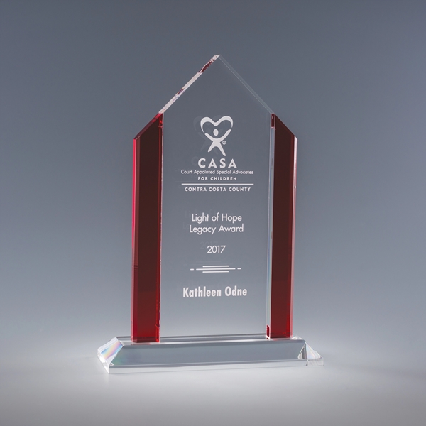9.25" x 6.5" x 2" acrylic award with multi-dimensional shape in... from ASI 62985 J. Charles