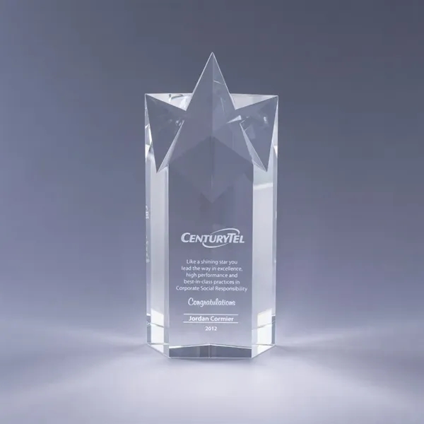 Rising Star optic crystal award with facets.... from ASI 62985 J. Charles