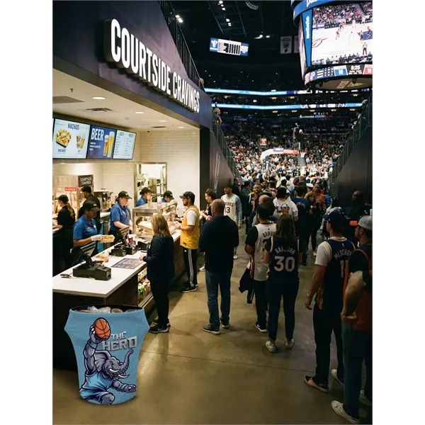 55 gallon trash can wraps with dye sublimated graphics.... from ASI 87188 Showdown Displays