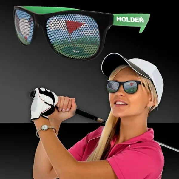 Golf Neon Green Billboard Sunglasses... from ASI 42016 Brighter Promotions Inc