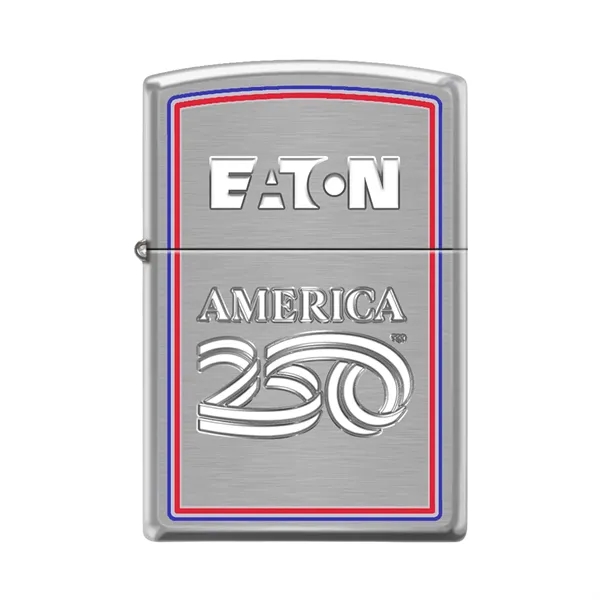 Special edition Brushed Chrome lighter features an officially licensed America250 design... from ASI 46170 Compass Industries Inc