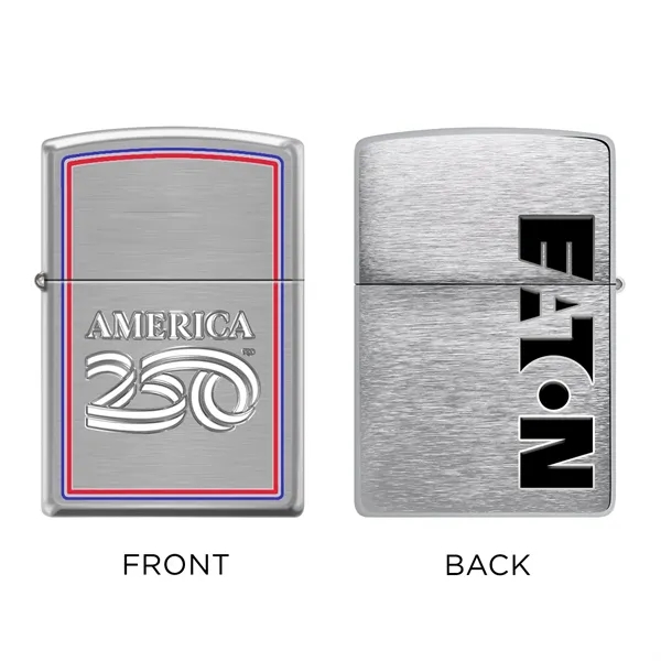 Special edition Brushed Chrome lighter features an officially licensed America250 design... from ASI 46170 Compass Industries Inc