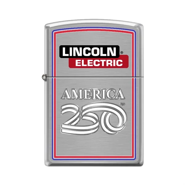 Special edition Brushed Chrome lighter features an officially licensed America250 design... from ASI 46170 Compass Industries Inc