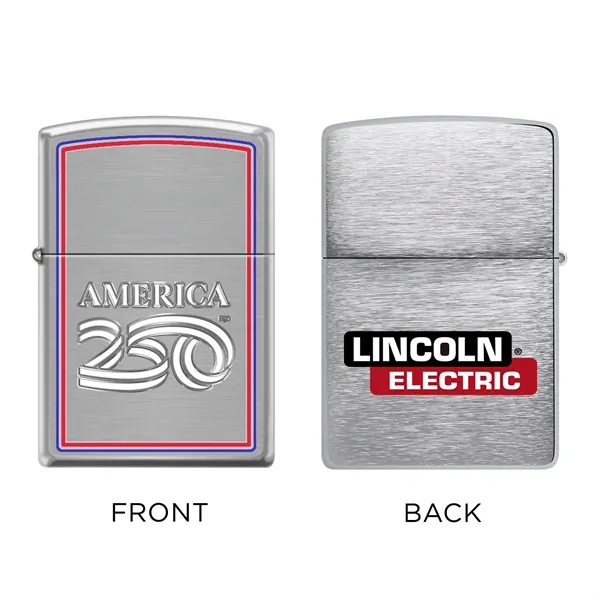Special edition Brushed Chrome lighter features an officially licensed America250 design... from ASI 46170 Compass Industries Inc