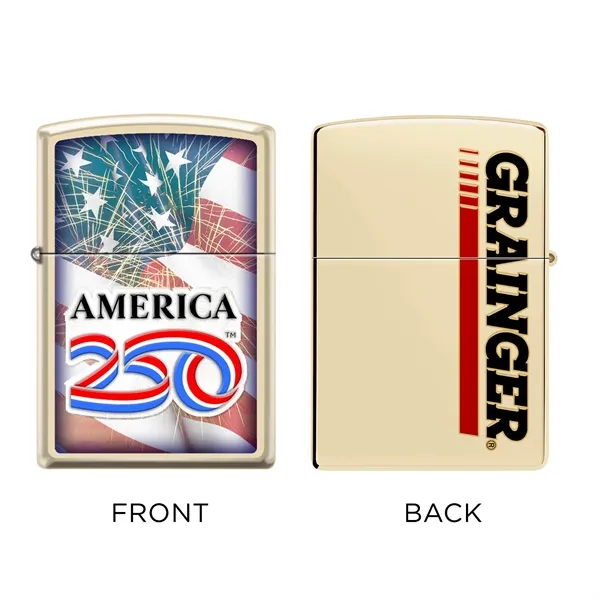This special edition Champagne lighter features an officially licensed America250 design... from ASI 46170 Compass Industries Inc