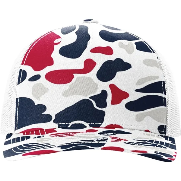 Richardson 112PFP Snapback five-panel cotton and polyester trucker cap with adjustable... from ASI 74601 Calico