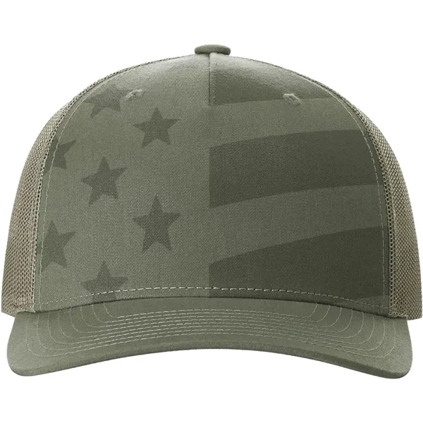 Richardson 112PFP Snapback five-panel cotton and polyester trucker cap with adjustable... from ASI 74601 Calico