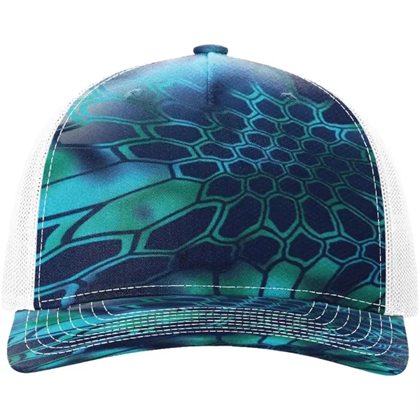 Richardson 112PFP Snapback five-panel cotton and polyester trucker cap with adjustable... from ASI 74601 Calico