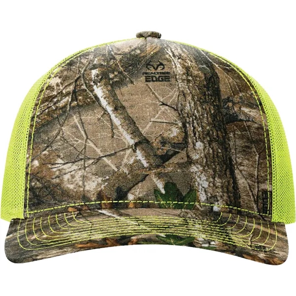 Richardson 112PFP Snapback five-panel cotton and polyester trucker cap with adjustable... from ASI 74601 Calico