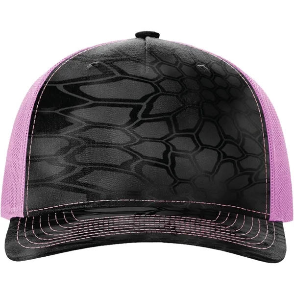 Richardson 112PFP Snapback five-panel cotton and polyester trucker cap with adjustable... from ASI 74601 Calico