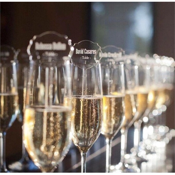 4" x 1" x .0625" engraved clear acrylic drink stir sticks.... from ASI 92531 Unique Custom Products / UCP