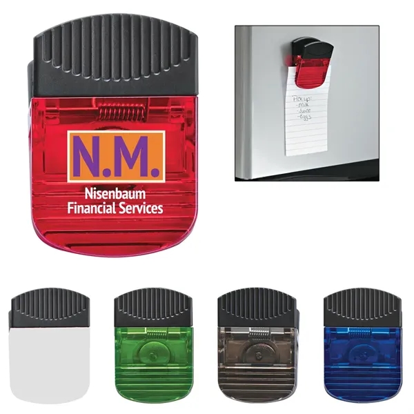 Wide Rectangle Clip.  Spring-Loaded Hinge.  Magnet on Back Side.... from ASI 61125 Hit Promotional Products / Hit®