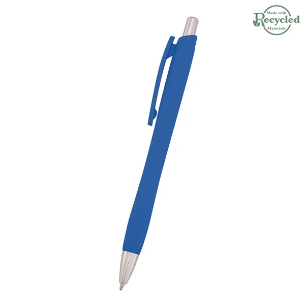 Plunger-action pen measuring 5 1/2" with a smooth rubber finish and... from ASI 61125 Hit Promotional Products / Hit®