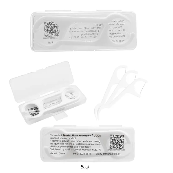 10 pc. dental flosser picks in a reusable travel case.... from ASI 61125 Hit Promotional Products / Hit®