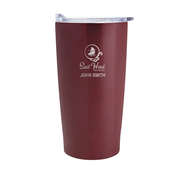 20 oz. stainless steel tumbler with double wall construction and snap-on,... from ASI 61125 Hit Promotional Products / Hit®