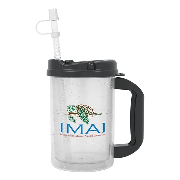 20 oz. double wall insulated polypropylene travel mug with lid and... from ASI 61125 Hit Promotional Products / Hit®