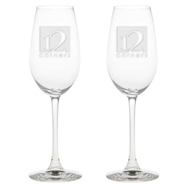 Set of two 9 oz. champagne glass flutes with thin stems... from ASI 71920 Moderne Glass Company Inc / Glass America®