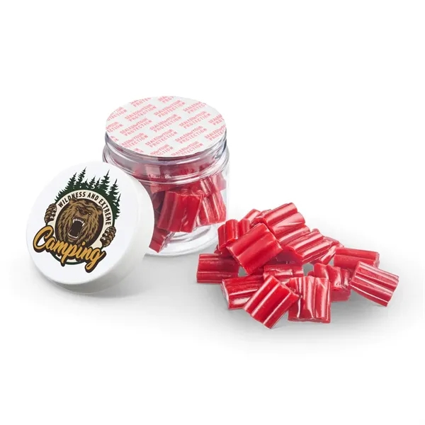 Delight recipients with this jar of mini strawberry licorice bites, offering... from ASI 55583 GMG Pen