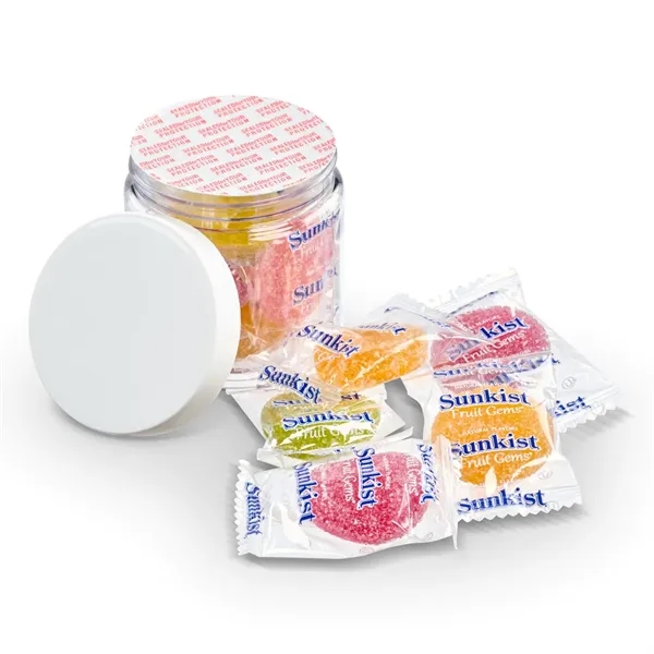 Brighten your promotion with this jar of individually wrapped Sunkist Fruit... from ASI 55583 GMG Pen