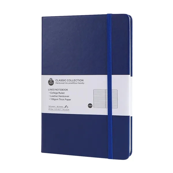 A5 size PU leather lined journal notebook plus 1 color silkscreen... from ASI 37218 Athena Promo (tm)