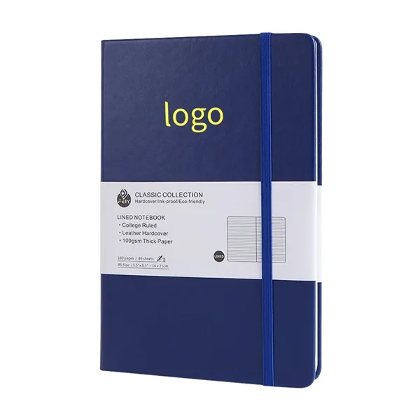 A5 size PU leather lined journal notebook plus 1 color silkscreen... from ASI 37218 Athena Promo (tm)