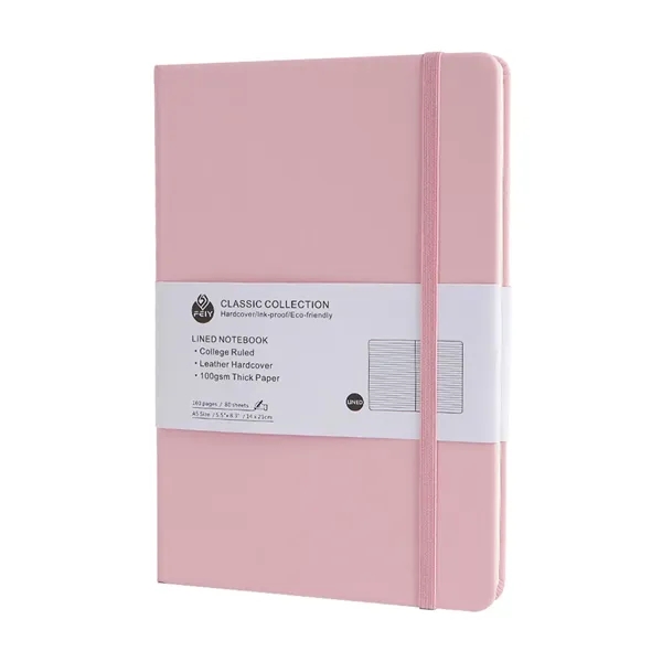 A5 size PU leather lined journal notebook plus 1 color silkscreen... from ASI 37218 Athena Promo (tm)
