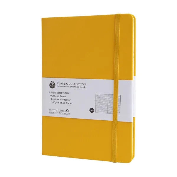 A5 size PU leather lined journal notebook plus 1 color silkscreen... from ASI 37218 Athena Promo (tm)