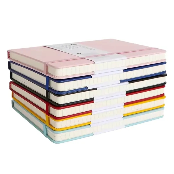 A5 size PU leather lined journal notebook plus 1 color silkscreen... from ASI 37218 Athena Promo (tm)