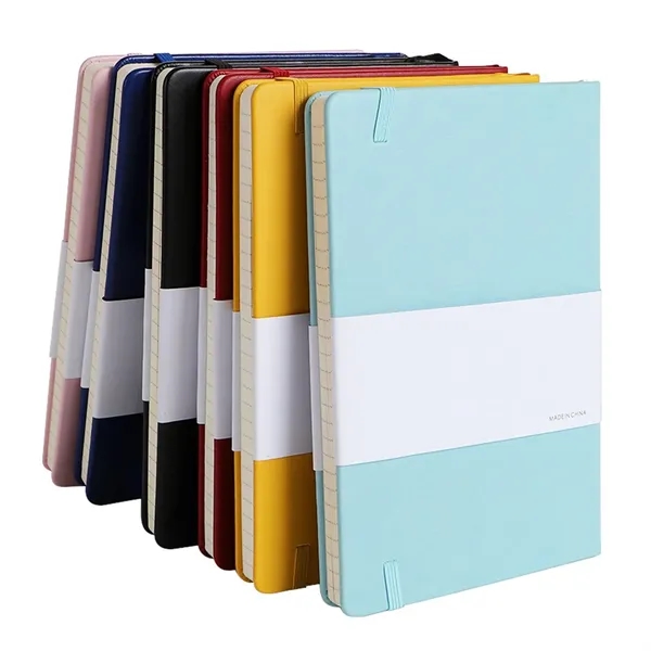 A5 size PU leather lined journal notebook plus 1 color silkscreen... from ASI 37218 Athena Promo (tm)