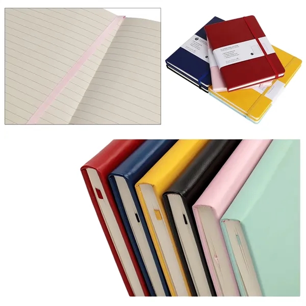 A5 size PU leather lined journal notebook plus 1 color silkscreen... from ASI 37218 Athena Promo (tm)