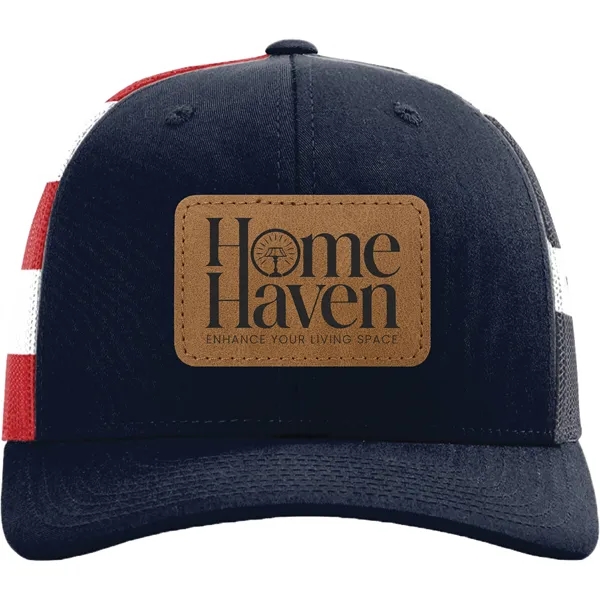 Richardson #112PM snapback six-panel cotton and polyester trucker cap with plastic... from ASI 74601 Calico