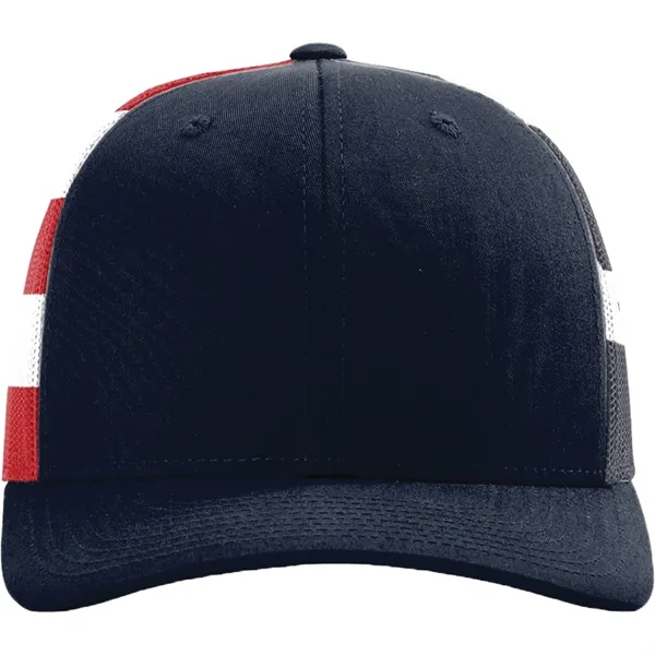 Richardson #112PM snapback six-panel cotton and polyester trucker cap with plastic... from ASI 74601 Calico