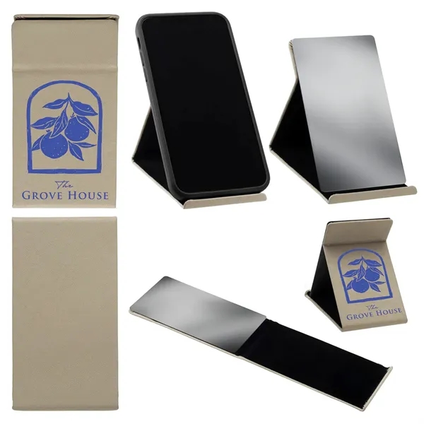 2 3/8" x 4 1/2" phone stand with metal mirror inside... from ASI 62190 Illini