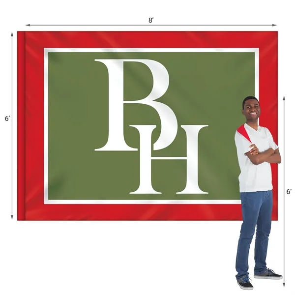 6' x 8' Knit Poly Double Sided School Spirit Flag... from ASI 80228 Quinn