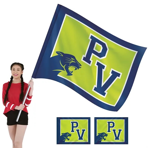 5' x 6' Knit Poly Double Sided School Spirit Flag... from ASI 80228 Quinn