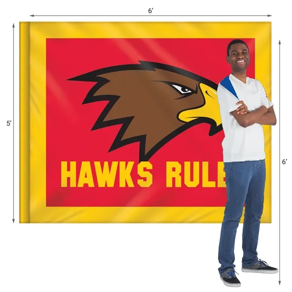 5' x 6' Knit Poly Single Reverse School Spirit Flag... from ASI 80228 Quinn