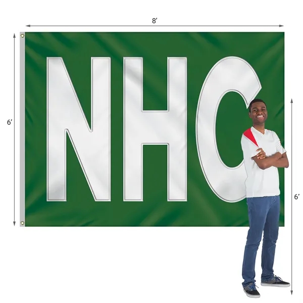 6' x 8' Nylon Appliqued Three Letter School Spirit Flag... from ASI 80228 Quinn